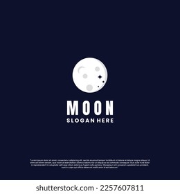 moon logo design concept vector