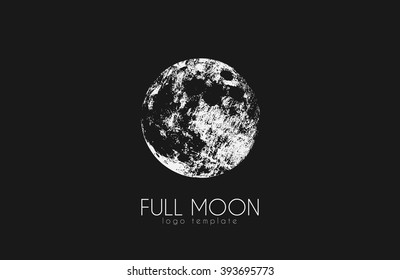 Moon Logo Design. Creative Moon Logo. Night Logo. Full Moon.