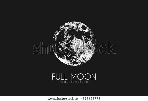 Moon logo design. Creative moon logo. Night logo.\
Full moon.