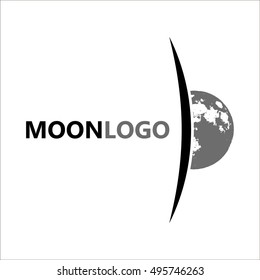 Moon logo design. Creative satellite design logo