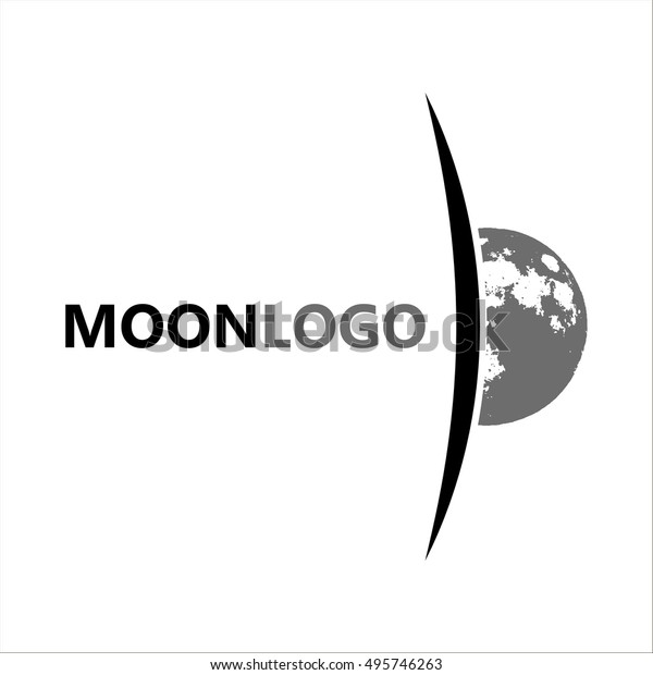 Moon logo\
design. Creative satellite design\
logo