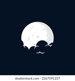 The Moon logo design template