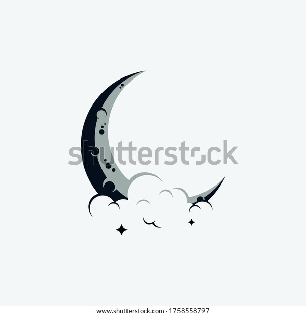 The Moon logo design\
template