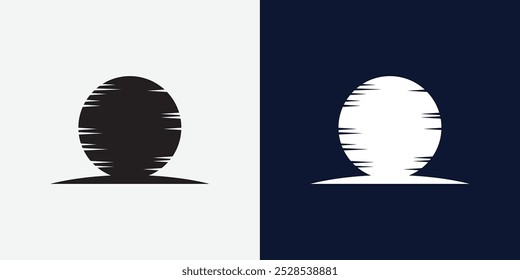 Moon logo design template. Crescent moon logo.