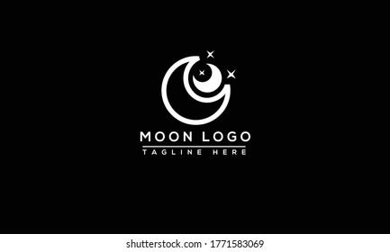 Moon Logo Design Template Vector Graphic Branding Element.