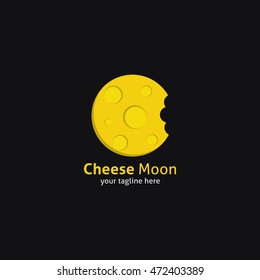 Moon Logo Design Template. Vector Illustration. Flat style Design. Great for company Logo.