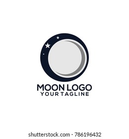 Moon Logo Design Vector