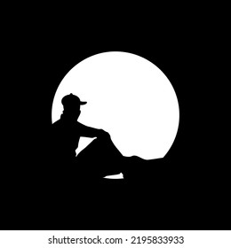 Moon Logo Design Vector and Abstract