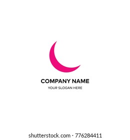 Moon logo design vector sign template
