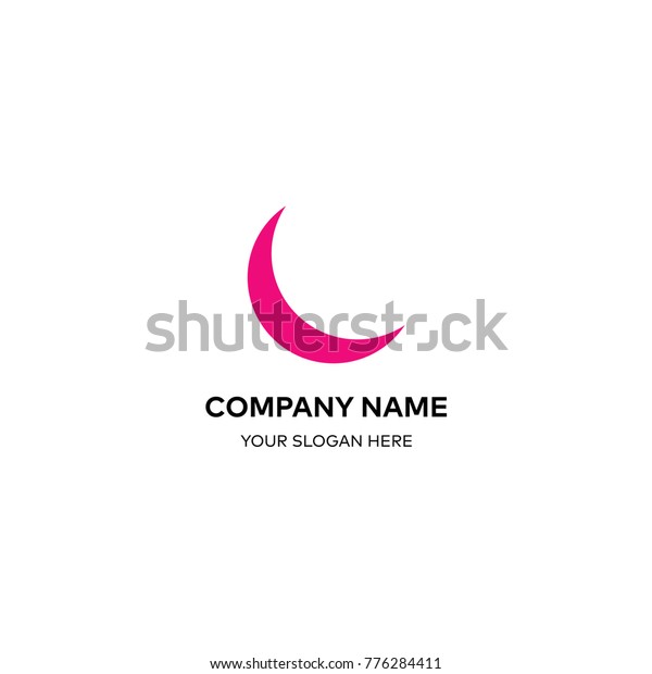 Moon logo design vector\
sign template