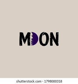 Moon logo design vector template