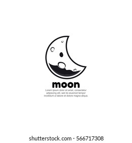 Moon logo design vector template