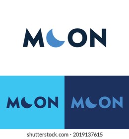Moon logo design vector templet, modern elegant and strong moon logo,
