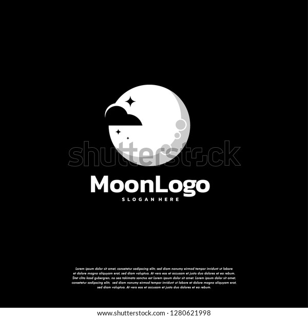 Moon logo designs concept vector, Night Moon\
Dreams logo template
