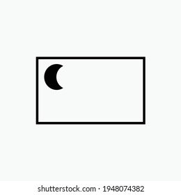 Moon logo for flag. Space moon star astronomy eclipse abstract sun dark abstrak, vector, symbol, logo, icon, sign, Illustration Minimalist.