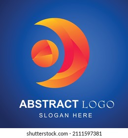 Moon logo gradient style collorfull