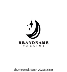 moon logo icon design template modern vector illustration