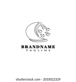 moon logo icon design template modern vector illustration
