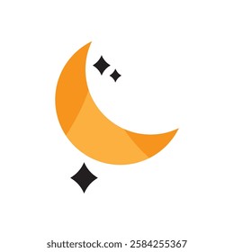 moon logo icon illustration flat