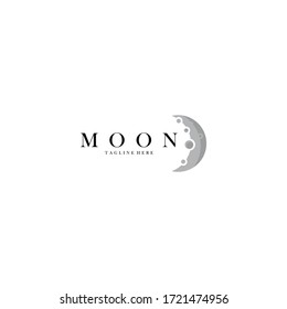 moon logo icon vector isolated