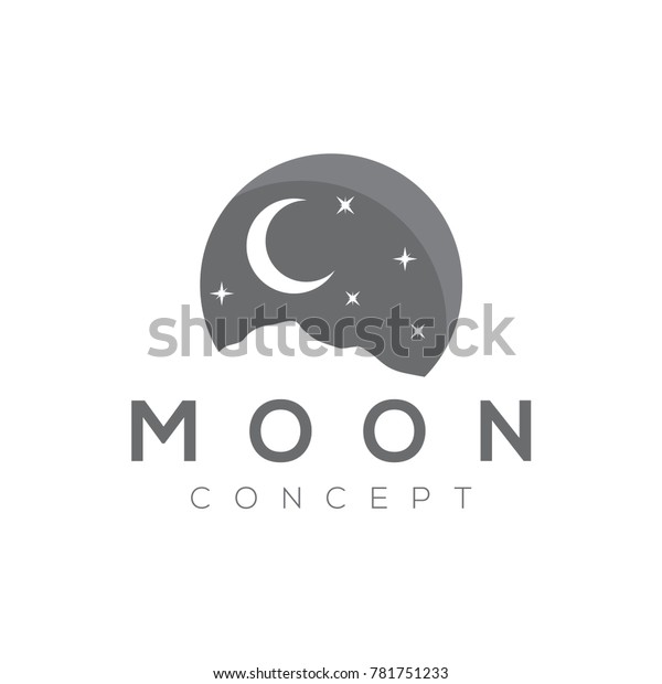 moon logo icon vector\
template