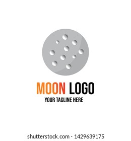 moon logo illustration design template