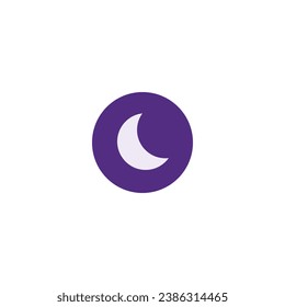 Moon logo inside a circle with tran background