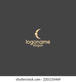 moon logo, luxury night moon logo, simple logo icon