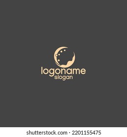 moon logo, luxury night moon logo, simple logo icon