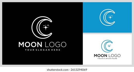Moon logo is modern, elegant and creative