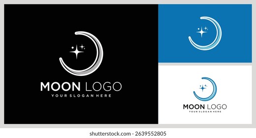 Moon logo is modern, elegant and creative