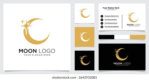 Moon logo is modern, elegant and creative.