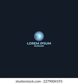 moon logo, moonlight logo in the dark night, icon logo.