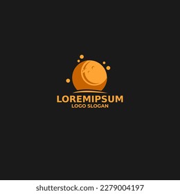 moon logo, moonlight logo in the dark night, icon logo.