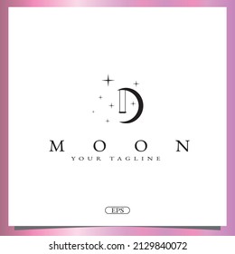Moon Logo Premium elegante Vorlage Vektor eps10