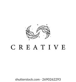 Logotipo da Lua simples minimalista design de linha conceito moderno modelo de design de ilustração e cartaz também marca de produto