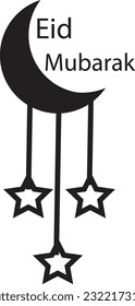 A moon logo with star
