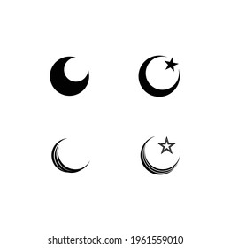 moon logo stock illustration design