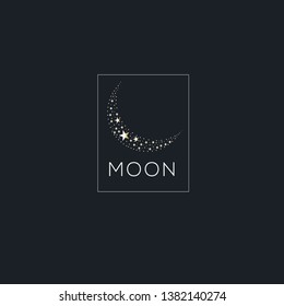 moon logo symbol icon design element, Vector Illustration for logo, banner, poster, business sign, identity, branding - Vector