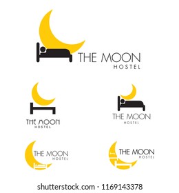 Moon Logo template,hostel logo,hotel logo