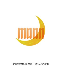 moon logo type design template