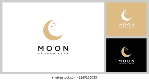 moon logo vector design template