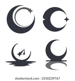 Moon Logo Vector Icon Template Illustration