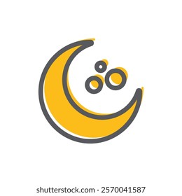 Moon Logo Vector Icon Template Illustration