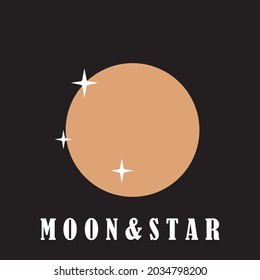 moon logo vector illustration design background.