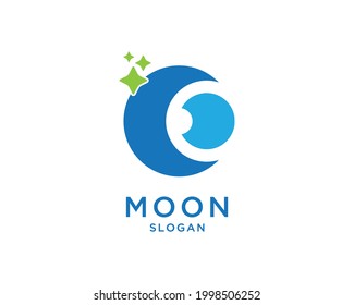 moon logo vector simple design template