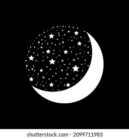 Moon Logo vector, moon star icon design abstract illustrator
