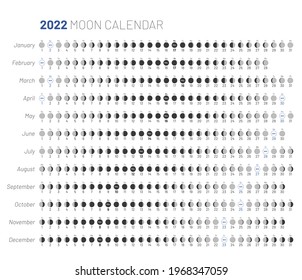Moon Lunar Calendar Monthly Cycle Planner Stock Vector Royalty Free 1968347059