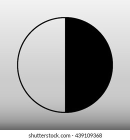 Moon Lunar Phases Vector Icon Illustration