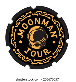 The moon man tour. Full editable in EPS 10